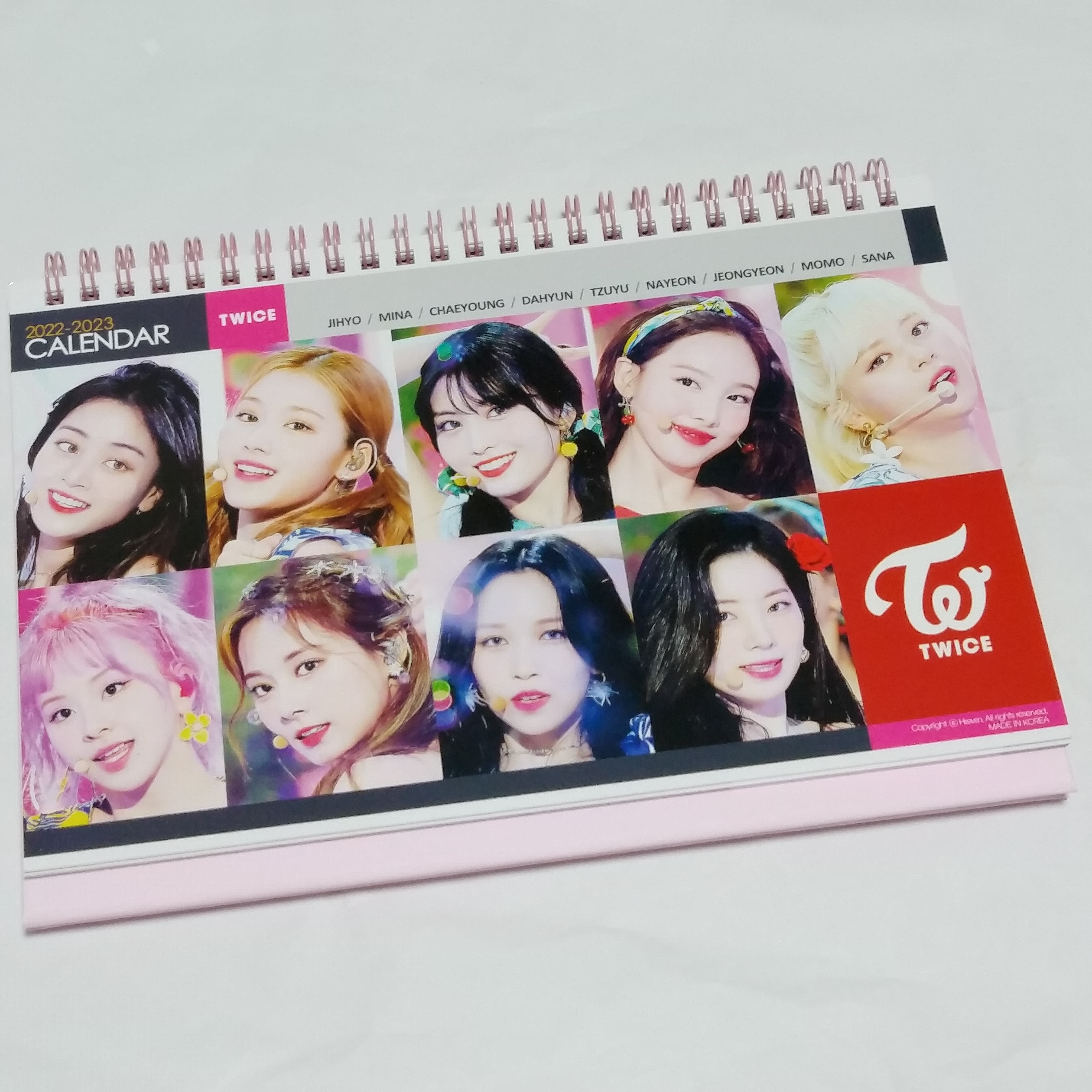 Twice 2022 Calendar Twice Pink Photo Desk Calendar 2022 2023 Calender Korean Pop Star Celebrity  Singer – Actskorea