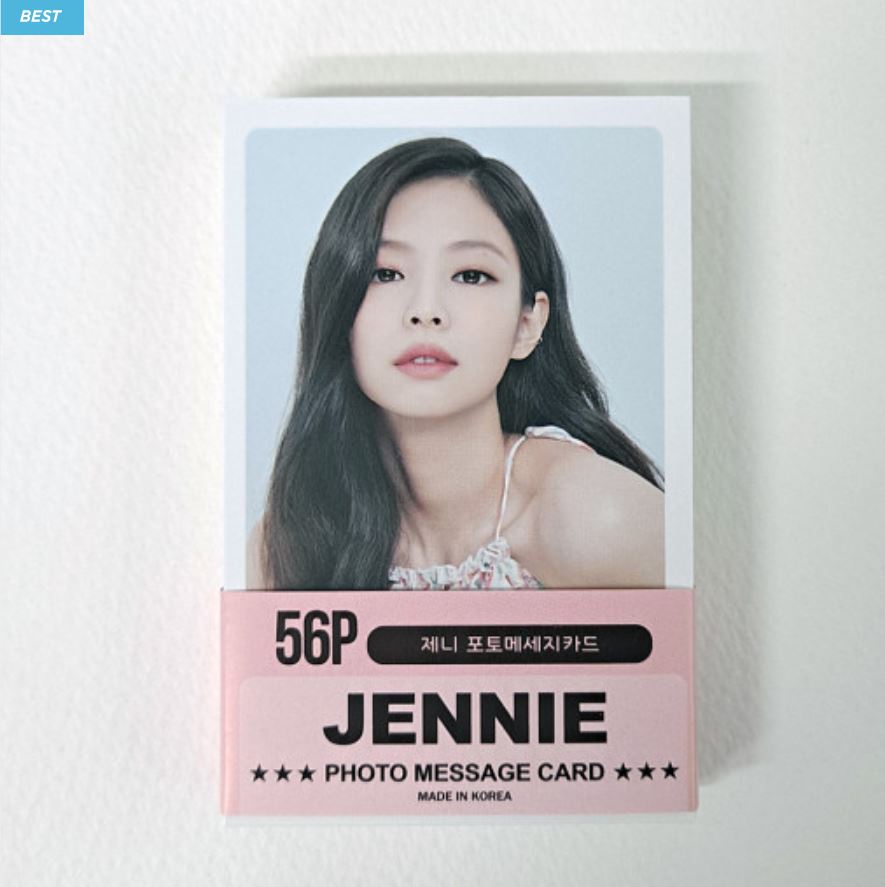 Jennie Photo Mini Post Card 56 pcs Photo Message Card BlackPink Kpop ...